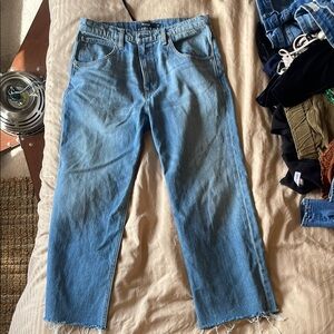 Wide Leg Blue Jeans